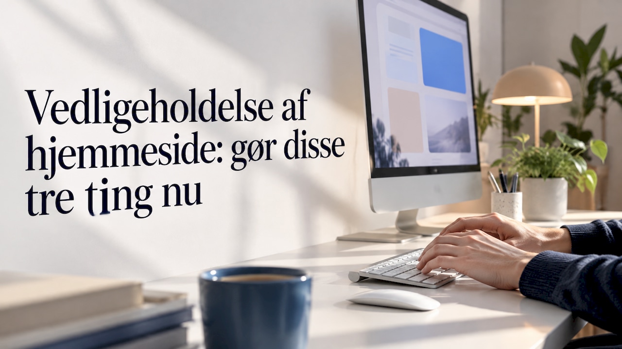 Vedligeholdelse af hjemmeside: gør disse tre ting nu