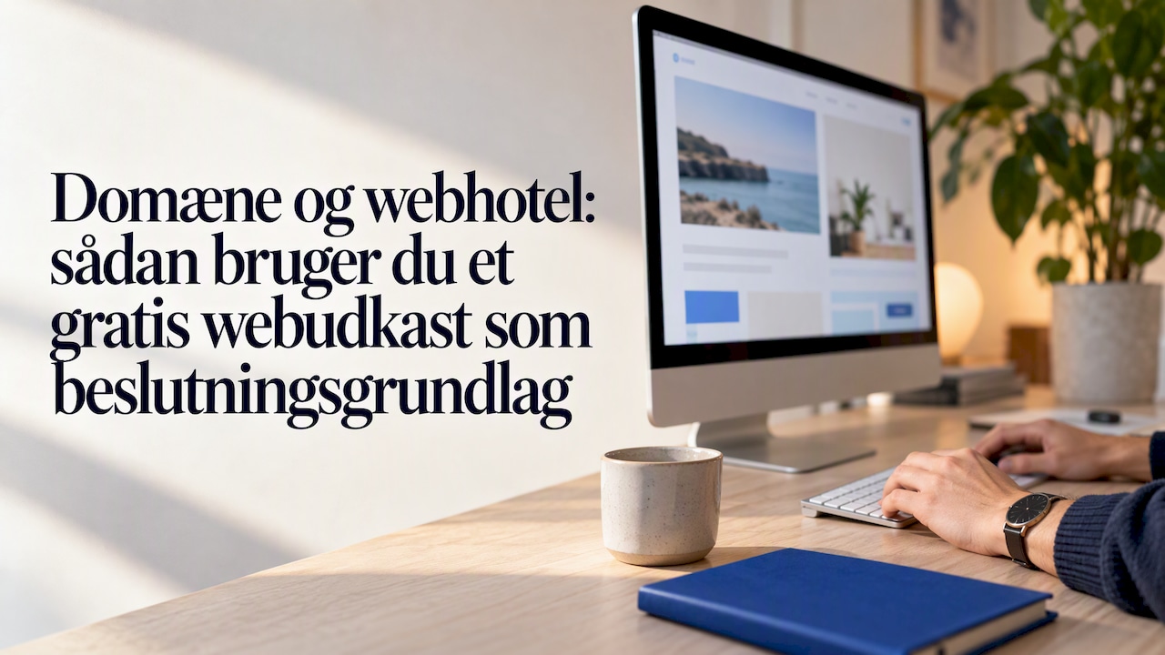 Domæne og webhotel: sådan bruger du et gratis webudkast som beslutningsgrundlag