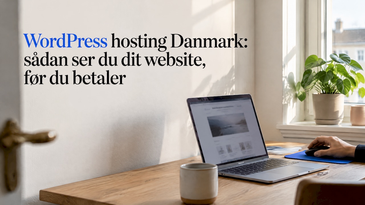 WordPress hosting Danmark: sådan ser du dit website, før du betaler