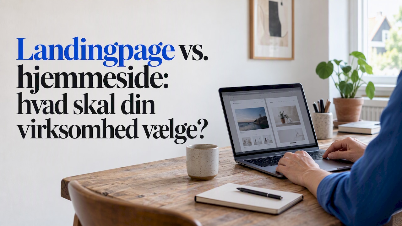 Landingpage vs. hjemmeside: hvad skal din virksomhed vælge?
